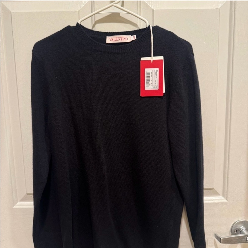 Valentino Classic Black Crewneck Sweater
